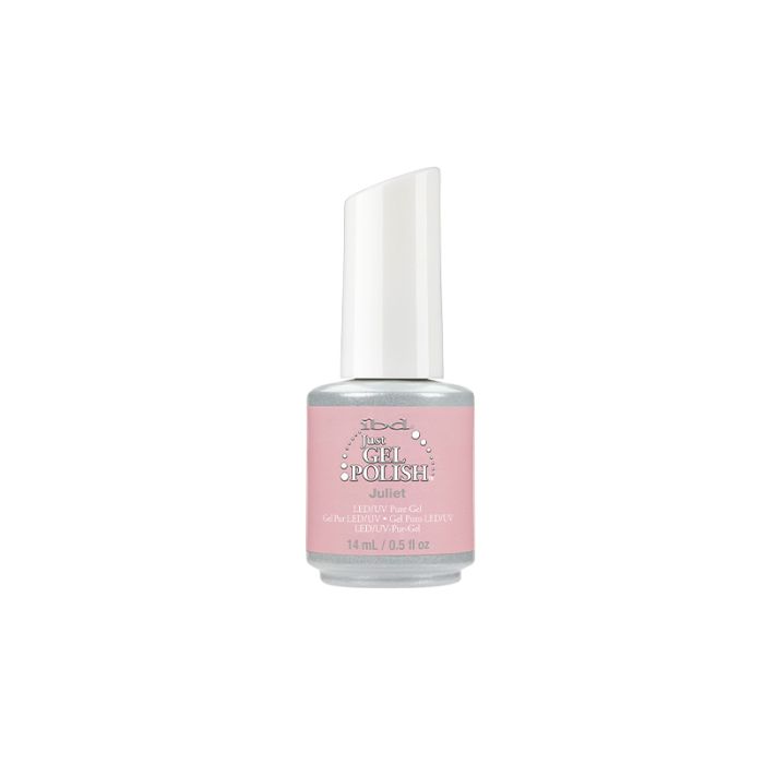 0.5-ounce two-tone bottle of ibd Just Gel Polish in Juliet variant with printed product label