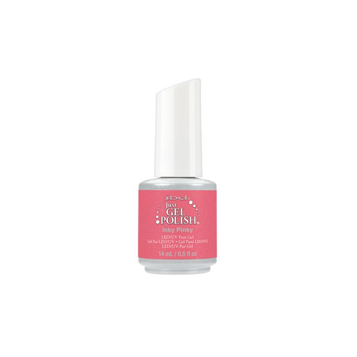 14 ml bottle of ibd Just Gel Polish with Inky Pinky  variant with label text and product details