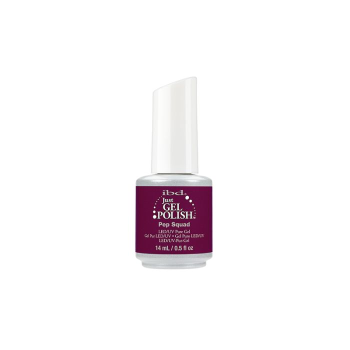 Front facing of ibd Just Gel Polish Pep Squad variant of nail gel with label text in a 14 ml bottle