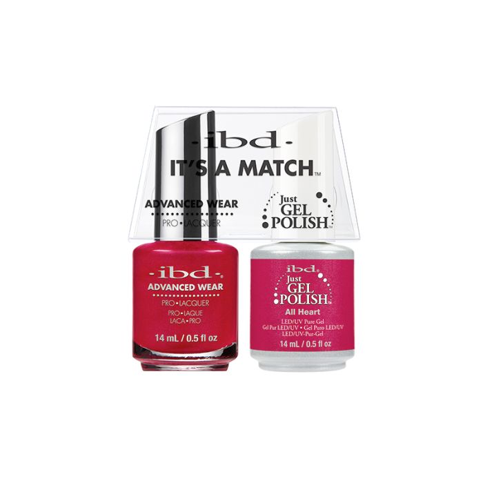 ibd Advanced Wear Color Duo All Heart with two 0.5-ounce capped bottle in 1 packaging with the labeled text
