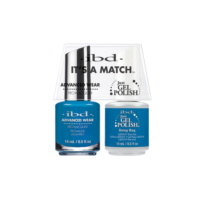 ibd Advanced Wear Color Duo with Just Gel Polish Swag Bag in 1 clear pack with 0.5-ounce bottle