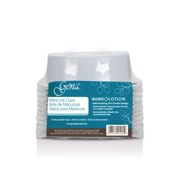 Gena Ultra Manicure Cups white (25 ct)