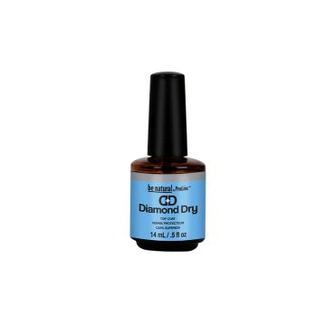 Front view of  ibd ProLinc Diamond Dry Top Coat  in0.5-ounce  capped bottle with printed product details