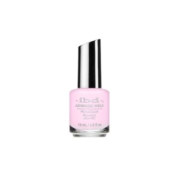 A 0.5 ounce container filled with ibd Advanced Wear Cover Pink nail polish