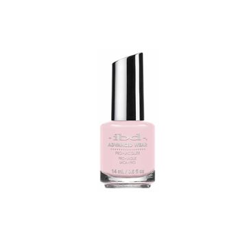 ibd Advanced Wear Pink Putty nail polish contained in a 0.5 ounce glass bottle printed with product information