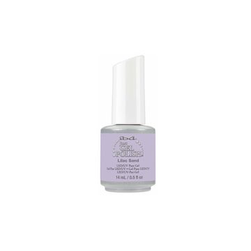 bottle of ibd Just Gel Polish Lilac Sand creamy light purple nail lacquer