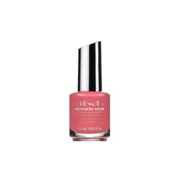 ibd Advanced Wear She's Blushing nail polish 0.5 ounce glass container featuring brush cap & product label
