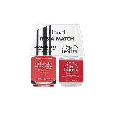 1 pack of ibd Advanced Wear Color Duo with Just Gel Polish in Serendipity variant  with its 14ml container with label text