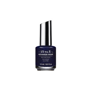 ibd Advanced Wear Touch of Noir nail polish contained in a small 0.5 ounce glass bottle with brush cap